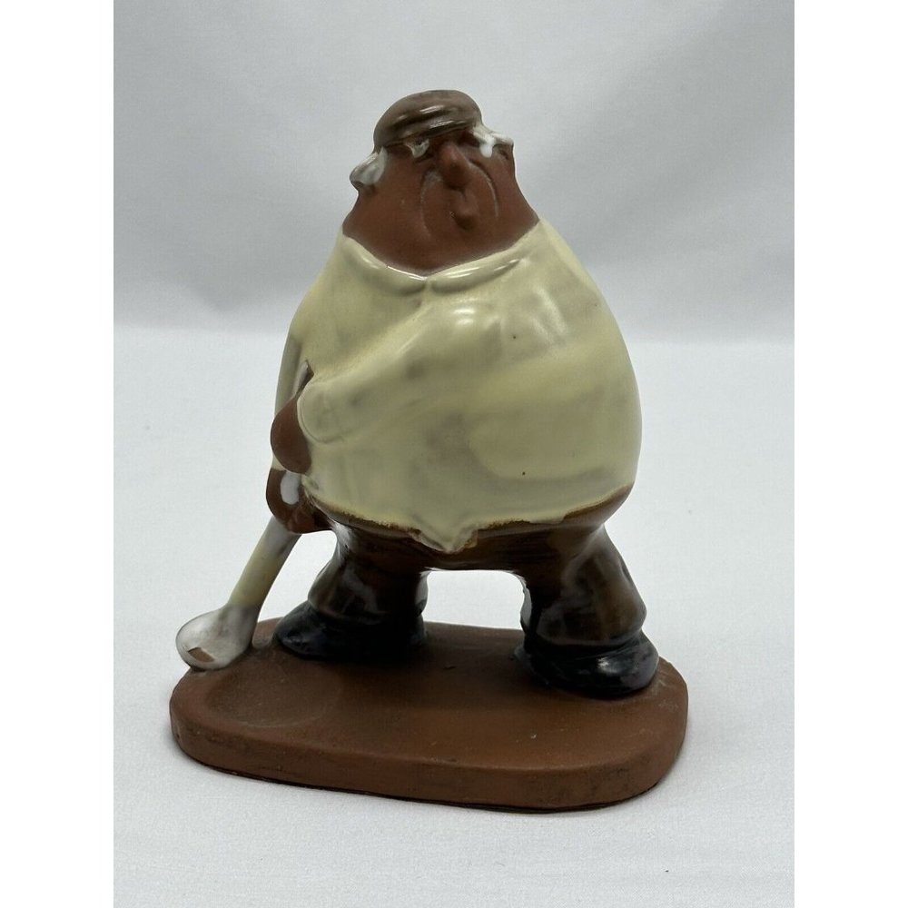 UCTCI Japan Vintage Golfer Ceramic Stoneware Hand Painted